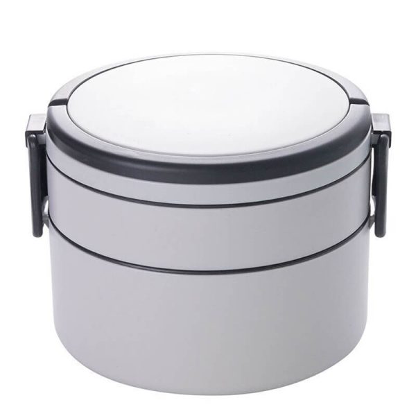 Bento rond gris moderne
