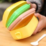 Lunch box ouverte avec compartiments
