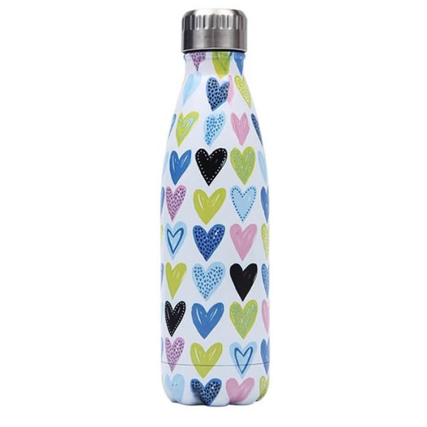 Bouteille en inox motif cœur
