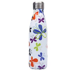 bouteille inox motif papillon