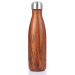 Bouteille en acier effet bois