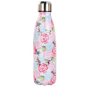 Bouteille fleur pastel latérale