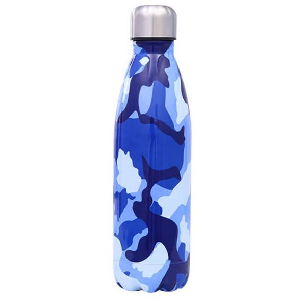 Bouteille en acier bleue