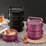 Bento violet en acier