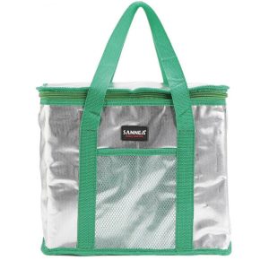 Glacière argentée verte 16L