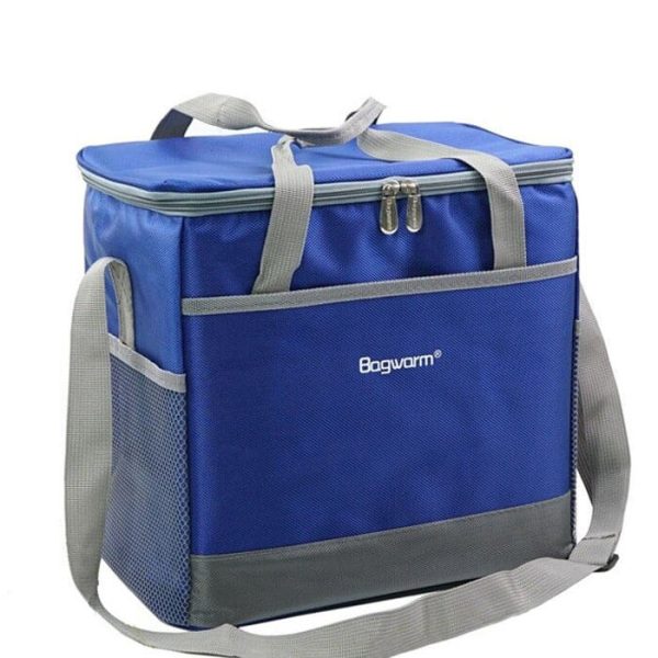 Glacière en tissu bleu roi