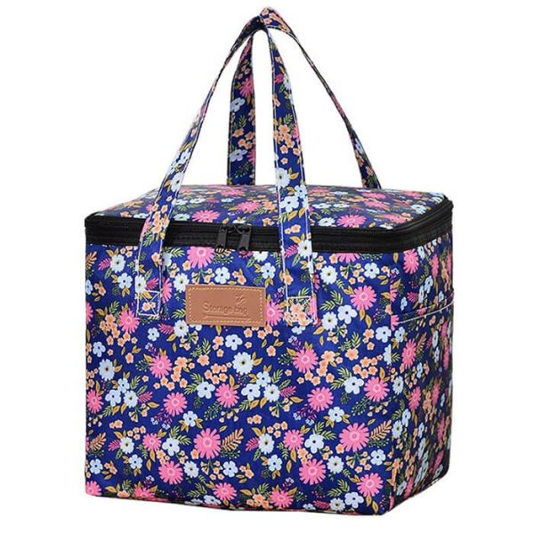Glacière motif floral