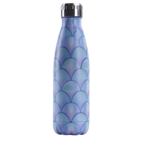 Gourde bleue écailles design