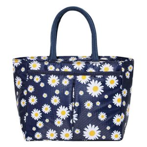 Lunch bag bleu gros plan