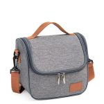 Sac lunch gris élégant