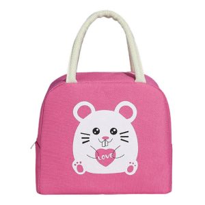 Lunch bag souris rose