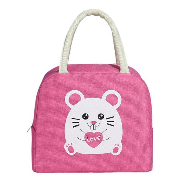 Lunch bag souris rose