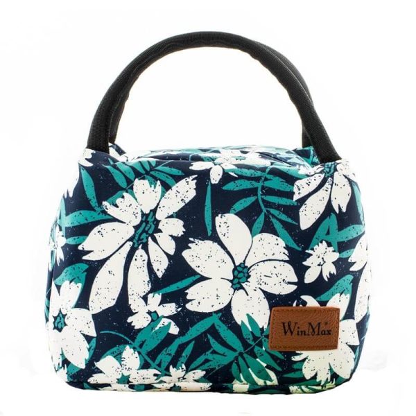 Lunch bag fleurs blanches