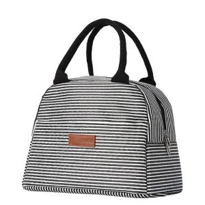 Lunch bag rayé élégant