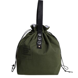 Lunch bag kaki en coton