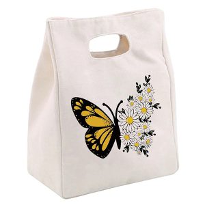 Sac lunch motif papillon