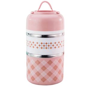 Lunch box rose en extérieur