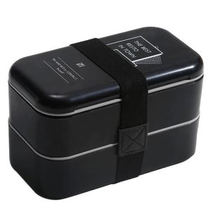 Lunch box noire fermée