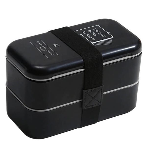 Lunch box noire fermée