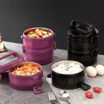 Bento violet ouvert