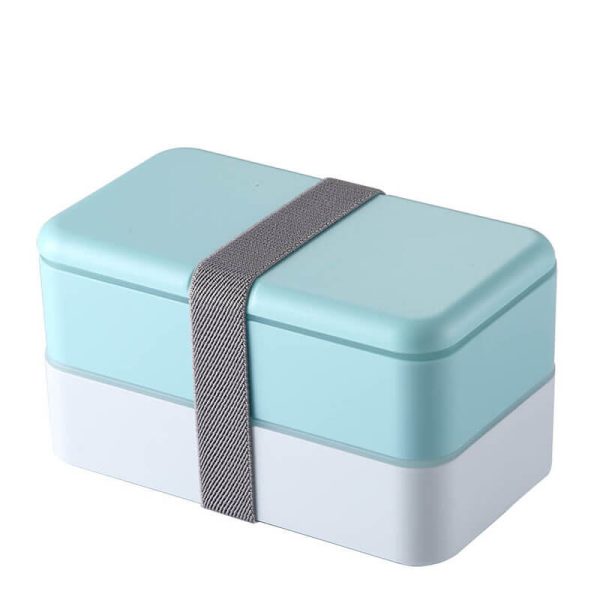 Lunch box bleue compartiments