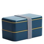 Lunch box bleue table