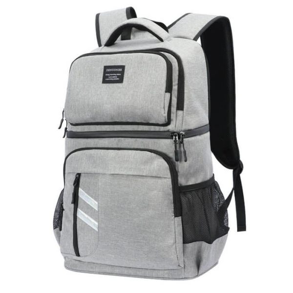 Sac à dos isotherme gris extérieur