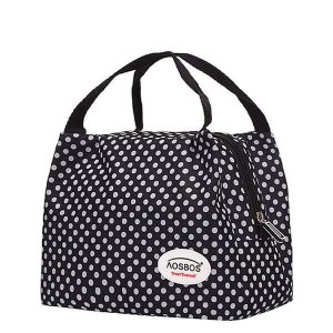 Sac noir à pois