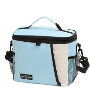 Sac isotherme bleu en plein air