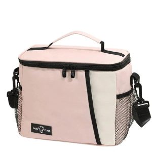 Sac isotherme rose de côté