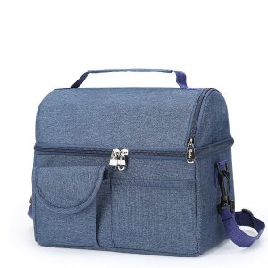 Sac lunch bleu élégant
