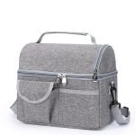 Sac lunch box gris design