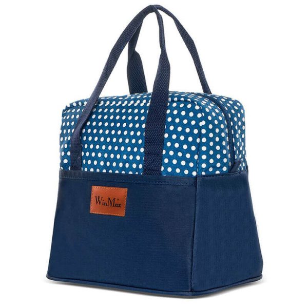 Sac lunch box bleu élégant