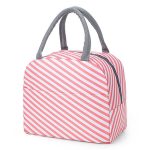 Sac lunch box blanc et rose