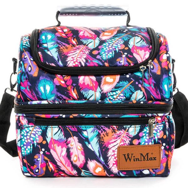 Lunch bag avec motif plume