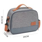 Sac repas durable gris