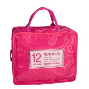 Sac repas élégant en rose